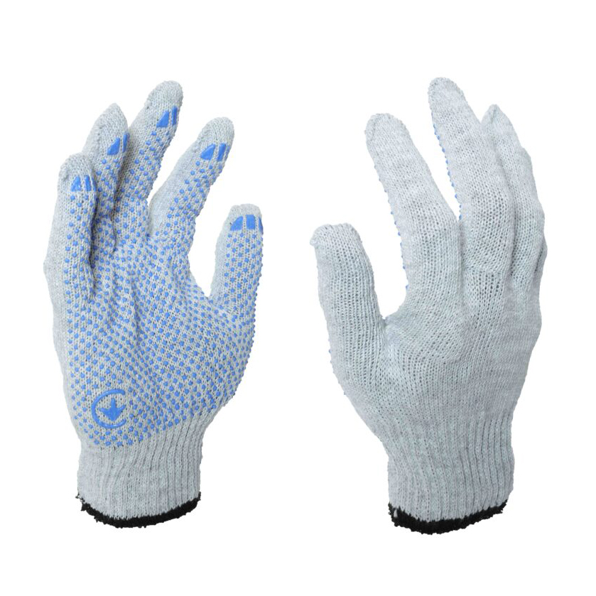 Рукавичка 3003 з ПВХ мікрокрапка 10 кл. МРІЯ, сіра